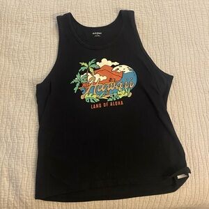 Old navy black Hawaii graphic tank top